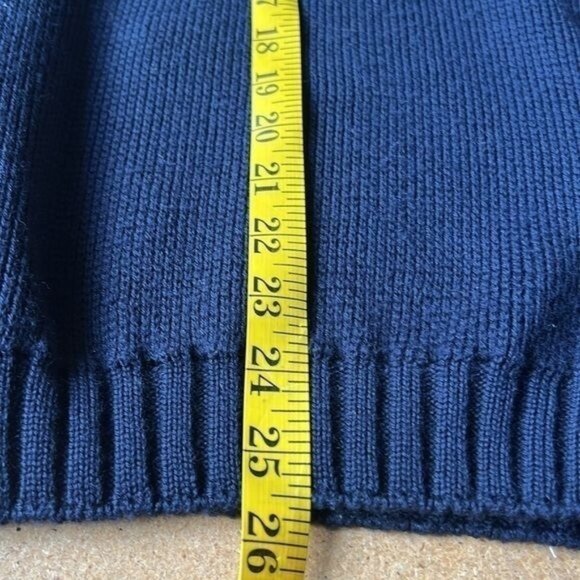 TIROL Sweater Mens L Navy White Wool Blend Nordic Snowflake Pullover Vintage - Picture 10 of 11